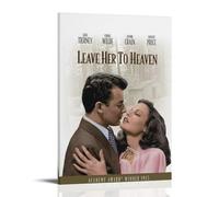 HRUERYWRBTT Poster de film Leave Her to Heaven - Impression sur toile vintage - Décoration pour salon, chambre à coucher - 50 x 75 cm - Style cadre