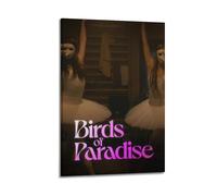 HRUERYWRBTT Poster décoratif sur toile du film 1 Oiseaux de paradis - Impression sur toile vintage - Décoration pour salon, chambre à coucher - 50 x 75 cm - Style cadre