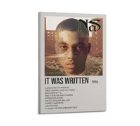 HRUERYWRBTT Poster décoratif sur toile « Nas Album It Was Written » - Décoration murale vintage pour salon, chambre à coucher - 30 x 45 cm - Style cadre