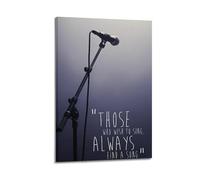 HRUERYWRBTT Poster esthétique sur toile avec cadre « Those Who Wish To Sing Always Find A Song » - Décoration murale vintage pour salon, chambre à coucher - 50 x 75 cm