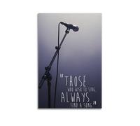 HRUERYWRBTT Poster esthétique sur toile « Those Who Wish To Sing Always Find A Song » - Décoration murale vintage pour salon, chambre à coucher - 30 x 45 cm - Style sans cadre