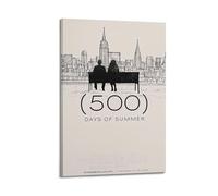 HRUERYWRBTT Posters 500 Days of Summer - Impression sur toile - Art mural vintage - Peinture décorative pour salon, chambre à coucher - 50 x 75 cm - Style cadre