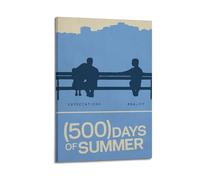 HRUERYWRBTT Posters 500 Days of Summer - Impression sur toile - Art mural vintage - Peinture décorative pour salon, chambre à coucher - 50 x 75 cm - Style cadre