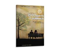 HRUERYWRBTT Posters 500 Days of Summer - Impression sur toile - Art mural vintage - Peinture décorative pour salon, chambre à coucher - 50 x 75 cm - Style cadre