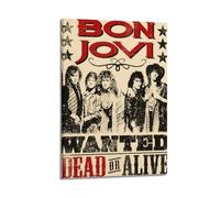 HRUINFSPO Bon Jovi Poster décoratif sur toile pour salon, chambre à coucher, décoration murale élégante avec cadre 30 x 45 cm