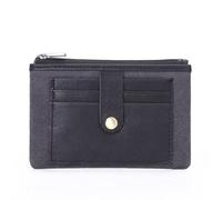 HRWLY Mini Portefeuille Mignon for et Femmes, Couche supérieure Courte, Sac de ramassage en Vache, Sac à clés -Fin, Porte-Monnaie(Argento)