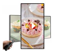 Hrxllb Borne Interactive Numérique, écran Publicitaire Commercial, Lecteur Vidéo avec Télécommande, Rotation Automatique, Fixation Murale,Partage De Photos/Vidéos Via USB/SD(21.5in)
