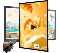 Hrxllb Ecran publicitaire vitrine Magasin,Affichage Numérique, Panneaux D'affichage Numériques Extérieurs à Défilement Personnalisé pour Entreprises, Téléscripteur Boursier(18.5in)