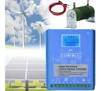 Hrxllb Régulateur de charge solaire hybride éolien, 2000 W - 6000 W, panneau solaire éolien, 12 V/24 V/48 V, hors réseau, régulateur de charge solaire MPPT pour éoliennes (24 V, 6000 W)