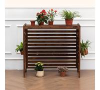 HRXQ Cache Climatiseur Exterieur Bois Massif Cache Pot sur Pied pour Jardin Ou Balcon, Couverture De Climatiseur pour Climatiseur, Climatisation Cadre Décoratif(M)