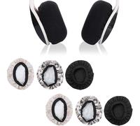 HRYU-3 Paires Housse Casque Audio,Protection Casque Audio,Ecouteur Hygiene Couvre,Soie Glacée Coussinets Oreillettes De Protection Contre La Saleté Pour Écouteurs 9-10.5 Cm (Camouflage)