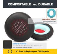 HRYU-B825 Coussinets D'Oreille De Remplacement Compatible Avec Poly Voyager 4310 Uc/4320 Uc/Voyager Focus Uc B825/Voyager Focus 2 Uc B835/Plantronics Poly Blackwire 5220/5210/5200/7225 Casques