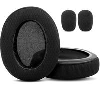 HRYU-Coussinets De Rechange Compatibles Avec Les Casques De Jeu Hyperx Cloud (Cloudx) Stinger Core Wire/7.1 (Coussinets En Tissu Noir)