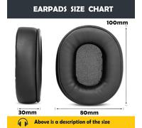 HRYU-Coussinets De Remplacement Compatible Avec Roland Rh-5 Rh-300 Rh-300V Rh-200 Rh-200S Coussinets D'Oreille En Cuir Protéiné Plus Doux/Mousse À Mémoire De Forme