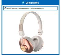 HRYU-Coussinets D'Oreille De Remplacement Compatibles Avec Le Casque Sans Fil Positive Vibration 2 De House Of Marley,Coussinets D'Oreille De Remplacement En Cuir Protéiné