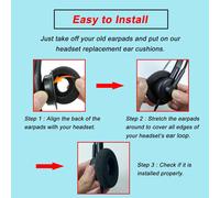 HRYU-Coussinets Pour Casque Plantronics,Coussinets De Rechange Pour Plantronics Hw261N Hw251N Hw520 Blackwire 3210 3220 3310 3320 C3225 Jabra Pro 920 930 9450 Biz 1500 2400 (10 Pièces)