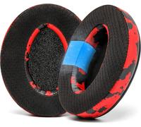 HRYU-Freeze - Coussinets De Remplacement En Gel De Refroidissement En Tissu Hybride - Compatible Avec Hyperx Cloud,Steelseries Arctis,Ath M50X - Confortable Et Frais Plus Longtemps Red Camo