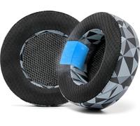 HRYU-Freeze Virtuoso - Oreillettes En Gel De Refroidissement En Tissu Hybride Pour Casque De Jeu Corsair Virtuoso Par Wicked Cushions - Épaisseur Et Isolation Acoustique Améliorées Geo Grey
