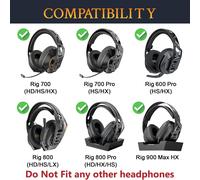 HRYU-Gel De Refroidissement Mousse Coussin Coussinets Pour Plantronics (Poly) Rig 600 Pro Hs,Rig 700(Hd/Hx/Hs),Rig 700 Pro(Hs/Hx),Rig 800(Hd/Hs/Lx),Rig 800 Pro(Hd/Hx/Hs),Rig 900 Max Hx Casque