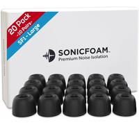 HRYU-Lot De 20 Embouts En Mousse À Mémoire De Forme ¿ Isolation Acoustique De Qualité Supérieure ¿ Embouts De Rechange En Mousse Pour Écouteurs Intra-Auriculaires (Sf1 L,Noir)