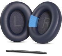 HRYU-Space Q45 Coussinets De Rechange Compatibles Avec Les Casques Anker Soundcore Space Q45 En Cuir Protéiné Bleu