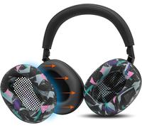 HRYU-Sweatz Xm6 ¿Coussinets D'Oreille En Silicone Brevetés,Compatibles Avec Le Sony Wh-1000Xm6,Par Wicked Cushions Résistants À La Transpiration Et Lavables 90'S Black