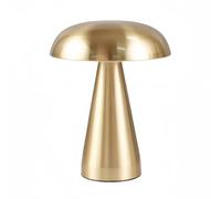 Hryx Lampe Champignon，Lumière Champignon Doré，Lampe De Table Rechargeable pour Bureau De Chambre À Coucher，veilleuse À Gradation Tactile avec Fonction De Lampe De Bureau,Gold
