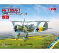 Hs 123A-1, WWII German attack aircraft 100% new molds ICM 32014 skala 1/32