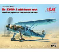 Hs-126a-1 With Bomb Rack , Condor Legion Reconnaissance Avion 1:48 Model Kit Icm