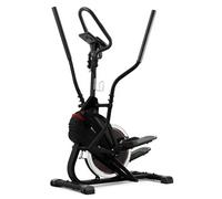 Hop-Sport HS-400B Icon Cross Stepper pour la maison, Roue d'inertie de 7 kg, Vélo elliptique et stepper 2 en 1 avec ordinateur d'entraînement, Rouge Noir / Rouge G