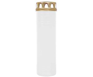 HS Candle Bougie funéraire - Durée de combustion : environ 170 h - Brûleur de 7 jours - Blanc