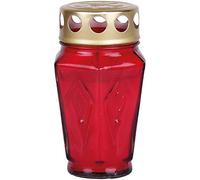 HS Candle Bougie funéraire en Verre d'angle 13 cm Environ Durée de Combustion : 30 Heures