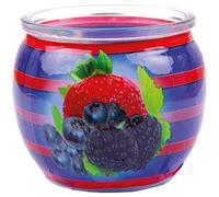 HS Candle Bougie parfumée en verre, baies mixtes, baies et fruitées, verre | Jusqu'à 22 heures de combustion, notes de baies juteuses et sucrées pour des moments de bien-être vivants et une atmosphère