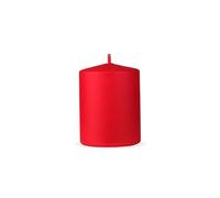 HS Candle Bougies pilier, couleur rouge foncé, diamètre : 7 x 8 cm, en cire, longue durée de combustion jusqu'à 20 heures, non parfumées, plusieurs couleurs/tailles