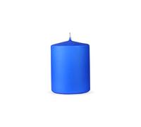 HS Candle Bougies piliers, bleu foncé, diamètre : 7 x 8 cm, en cire, longue durée de combustion jusqu'à 20 heures, non parfumées, plusieurs couleurs/tailles