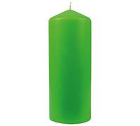 HS Candle Bougies piliers, diamètre : 8 cm x 20 cm, citron vert, longue durée de combustion, fabriquées en UE, en cire
