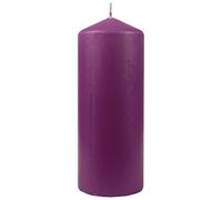 HS Candle Bougies piliers, diamètre : 8 cm x 20 cm, violets, longue durée de combustion, fabriquées en UE, en cire, piliers,