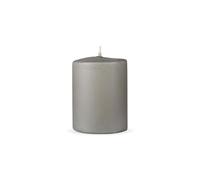 HS Candle Bougies piliers « gris clair », taille Ø7 x 8 cm, bougies en cire, longue durée de combustion jusqu'à 20 h - bougies piliers non parfumées - nombreuses couleurs/tailles