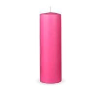 HS Candle Bougies tronc "Rosa", taille Ø7 x 20 cm, bougies en cire longue durée jusqu'à 65 heures - bougies pilier non parfumées - plusieurs couleurs/tailles