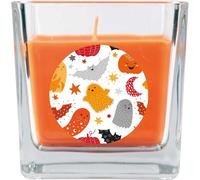 HS Candle "Halloween" Bougie parfumée en verre - nombreux motifs au choix, Décoration d'automne idéale