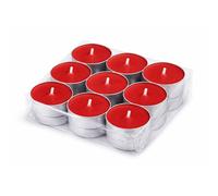 HS Candle Lot de 18 bougies chauffe-plat parfumées - Parfum canneberge - Durée de combustion d'environ 4 heures - Bougies chauffe-plat en cire, rondes de 4 cm de diamètre, fabriquées en UE, pour