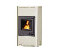 HS FLAMINGO poêle-cheminée AQUAFLAM 17 avec échangeur de chaleur régulation de base crème