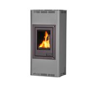 HS FLAMINGO poêle-cheminée AQUAFLAM 7 avec échangeur de chaleur régulation de base gris
