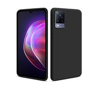 HS Products HSP Coque pour Vivo V21 5G [Anti-poussière] étui de Protection en Silicone TPU Premium | Résistant aux Chocs | Protecteur d'écran et de caméra | Housse Ajustement Parfait Mat | Noir