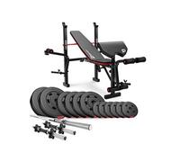 HS Set d'haltères de 38kg avec le banc de musculation HS-1055