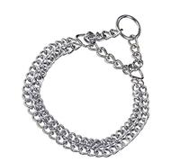 HS Sprenger - chrome Collier double chien en acier plaqué