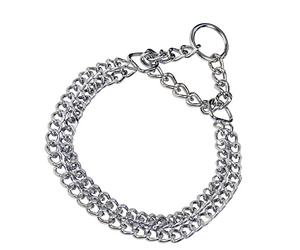 HS Sprenger - chrome Collier double chien en acier plaqué