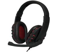 [HS0033] LOGILINK Casque audio USB, avec microphone, noir-rouge
