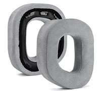 HS80 RGB Coussinets d'oreille de qualité supérieure - Coussinets de rechange compatibles avec les casques sans fil Corsair HS80 RVB (tissu gris)