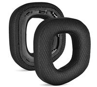 HS80 RGB Coussinets d'oreille de Rechange de qualité supérieure compatibles avec Les Casques sans Fil Corsair HS80 RVB, Mousse antibruit Haute densité, épaisseur supplémentaire (Tissu Noir)